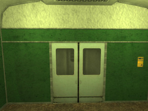 Old commuter train interior Modelo 3D