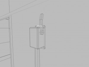 Old commuter train interior Modelo 3D
