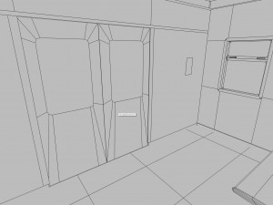 Old commuter train interior Modelo 3D
