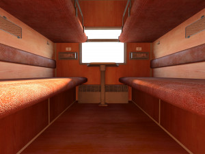 Train interior Model 3D