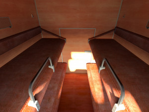 Train interior Model 3D