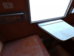 Train interior Model 3D