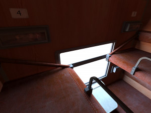 Train interior Model 3D