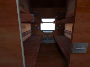 Train interior 3D Model