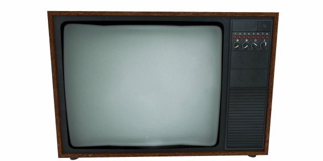 Old TV low-poly Modèle 3D .c4d .max .obj .3ds .fbx .stl .blend 