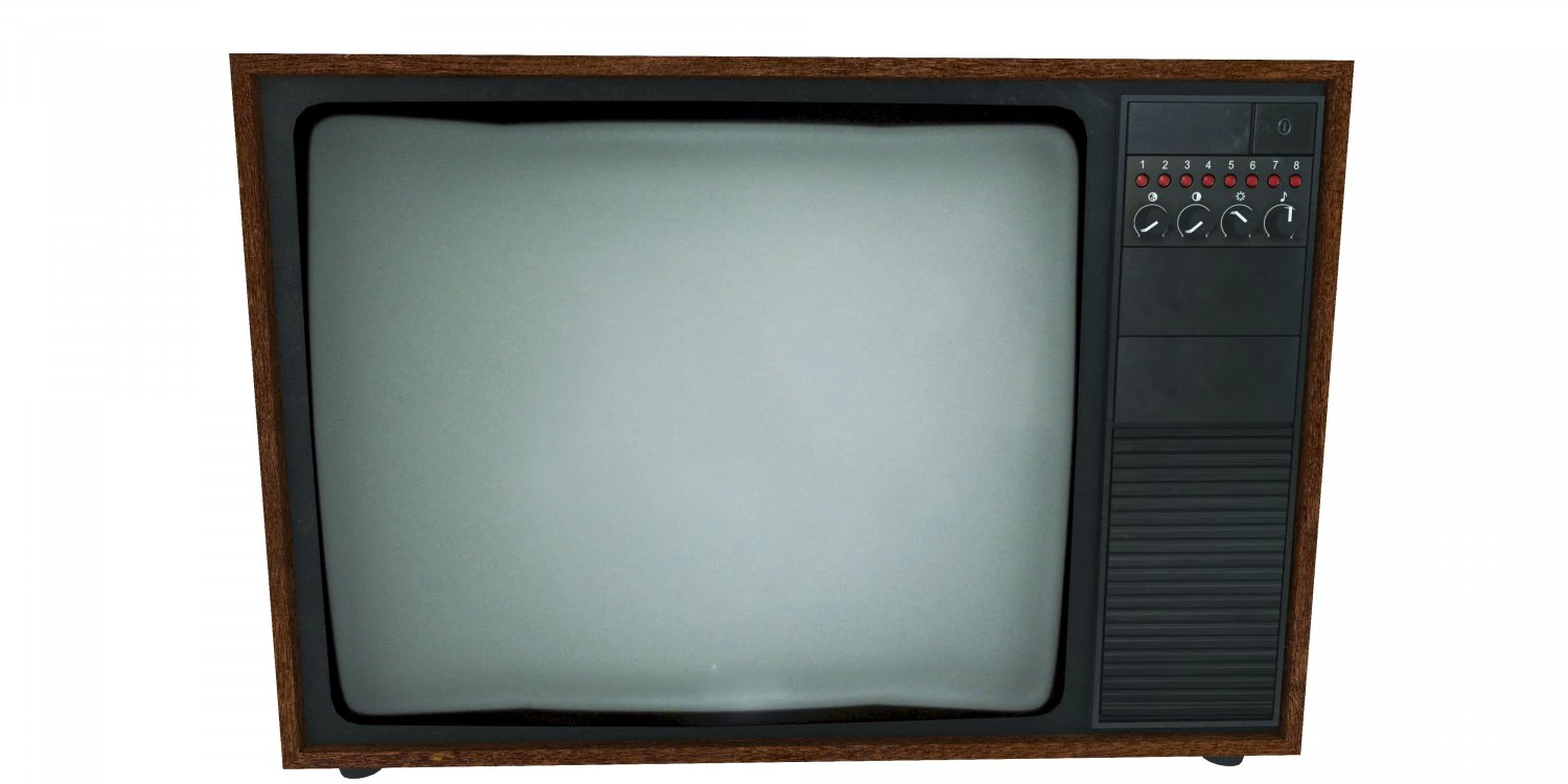 Alter Fernseher Low-Poly 3D Modell .c4d .max .obj .3ds .fbx .stl .blend 