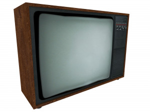Old TV low-poly Modèle 3D