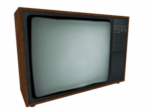 Old TV low-poly Modèle 3D