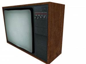 Old TV low-poly Modèle 3D