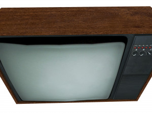 Old TV low-poly Modèle 3D