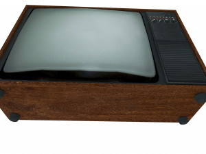 Old TV low-poly Modèle 3D
