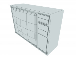 Old TV low-poly Modèle 3D