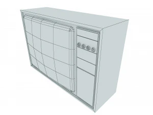 Alter Fernseher Low-Poly 3D Modell