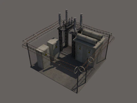Centrale elettrica Modello 3D