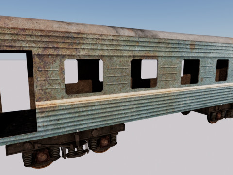 Abandoned train 3D मॉडल