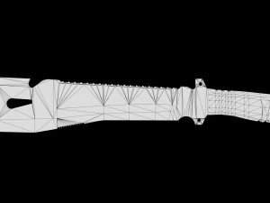 FREE Realistic Modern Machete with UV-unwrap Low-Poly 3D Model