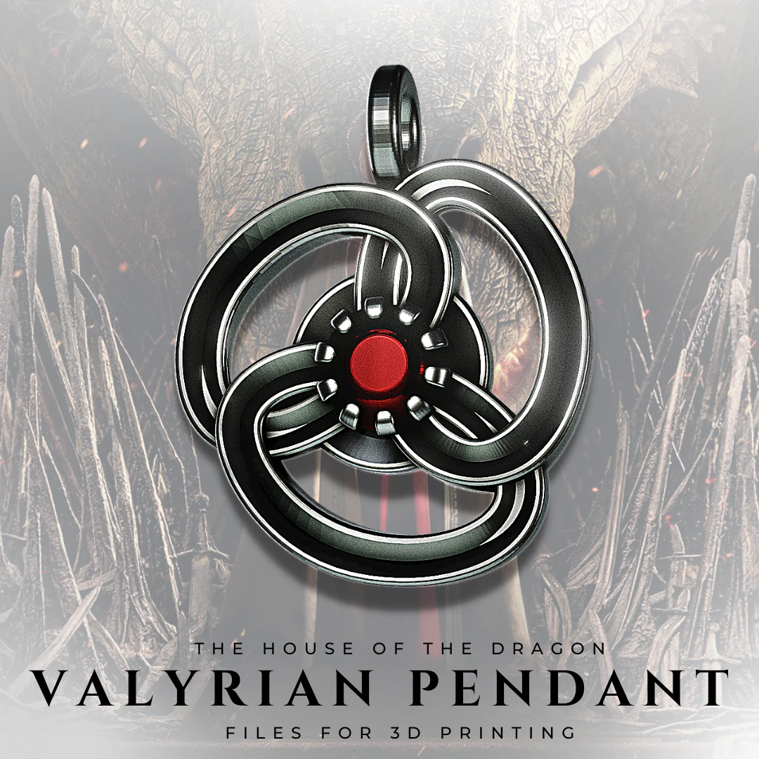 Valyrian Steel Pendant The House of the Dragon 3D Print Model .c4d .max .obj .3ds .fbx .stl .blend