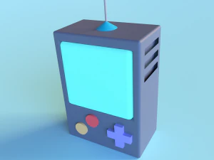 Retro game console 3D Model