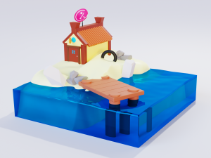 House on sand 3D 模型