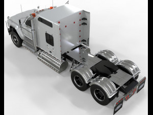 Truck f-750 extended cab unique customization 3Dモデル