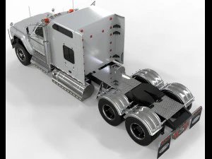 Truck f-750 extended cab unique customization 3D Model