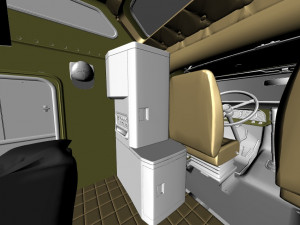Truck f-750 extended cab unique customization 3Dモデル