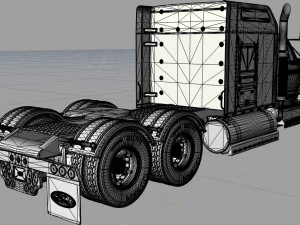 Truck f-750 extended cab unique customization 3D Model