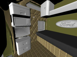 Truck f-750 extended cab unique customization 3D Model