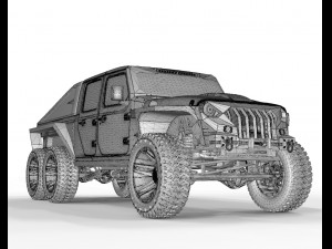 Gladiator Apocalypse Especial Edition 2018 6x6 truck 3D 모델