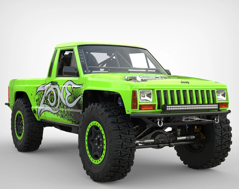 Jeep Comanche Zone Offroad 1994 3D Model .c4d .max .obj .3ds .fbx .stl .blend