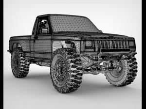 Jeep Comanche Zone Offroad 1994 3Dモデル