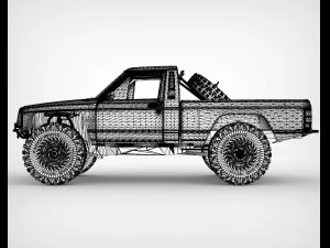 Jeep Comanche Zone Offroad 1994 3D Model