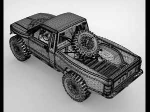 Jeep Comanche Zone Offroad 1994 3D Model