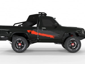 Nissan-Patrol-Y61-Gazelle-Pickup 4X4 Model 3D