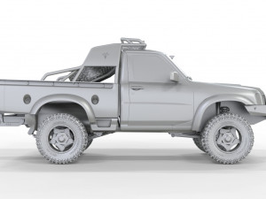 Nissan-Patrol-Y61-Gazelle-Pickup 4X4 Model 3D