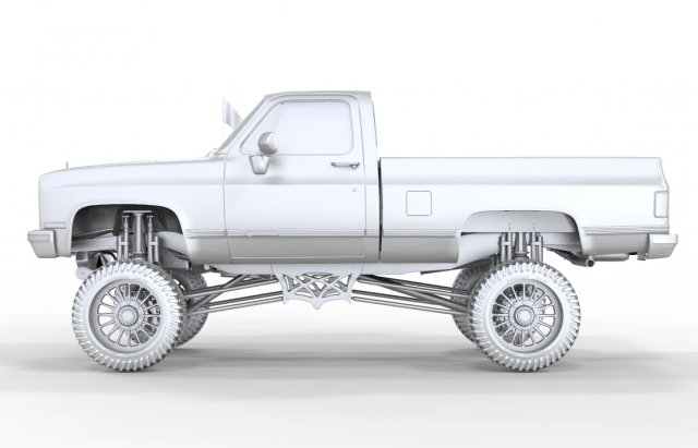 CHEVROLET C10 1500 TRUCK LIFTED 3D Model in Truck 3DExport