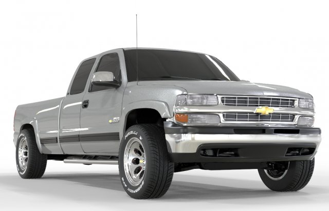 CHEVROLET CHEYENNE 2500 2001 EXTENDED CAB 3Dモデル .c4d .max .obj .3ds .fbx .stl .blend 