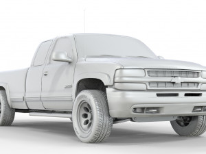 CHEVROLET CHEYENNE 2500 2001 EXTENDED CAB 3Dモデル