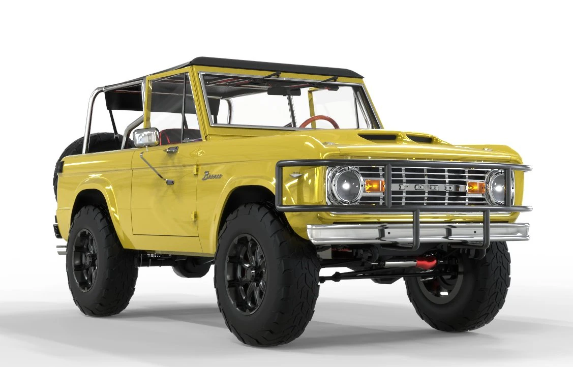 CAMIONETA F-O-R-D B-R-O-N-C-O 1975 CONVERTIBLE OFF ROAD 3D Model .c4d .max .obj .3ds .fbx .stl .blend