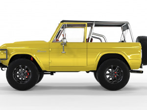 CAMIONETA F-O-R-D B-R-O-N-C-O 1975 CONVERTIBLE OFF ROAD Model 3D