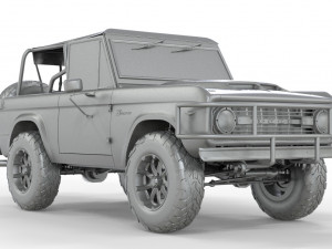 CAMIONETA F-O-R-D B-R-O-N-C-O 1975 CONVERTIBLE OFF ROAD Model 3D