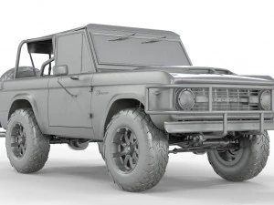 CAMIONETA F-O-R-D B-R-O-N-C-O 1975 CONVERTIBLE OFF ROAD 3D Model