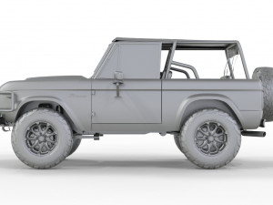 CAMIONETA F-O-R-D B-R-O-N-C-O 1975 CONVERTIBLE OFF ROAD Model 3D