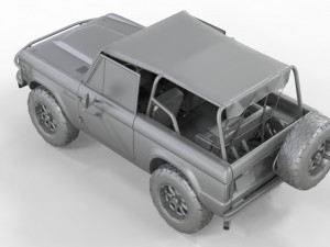 CAMIONETA F-O-R-D B-R-O-N-C-O 1975 CONVERTIBLE OFF ROAD Model 3D