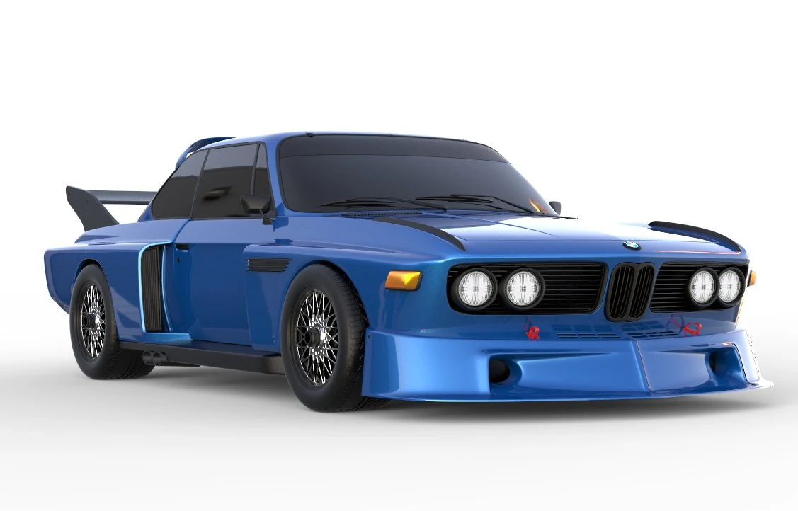SPORT CAR 1974 CSL KIT BODY 3D Model .c4d .max .obj .3ds .fbx .stl .blend 
