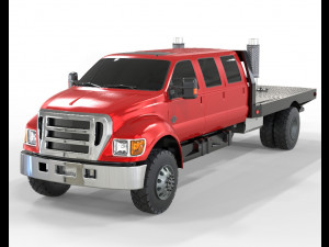 Truck F-650 6 Doors 3D Model