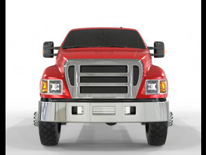 Truck F-650 6 Doors 3D Model