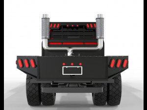 Truck F-650 6 Doors 3D Model