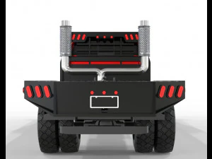 Truck F-650 6 Doors 3D Model