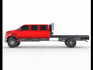 Truck F-650 6 Doors 3D Model